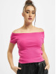 Urban Classics Tops sans manche Ladies Off Shoulder Rib magenta